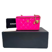 Chanel Patent Hot Pink Vanity Case with Pearl Crush - Jiaxyk